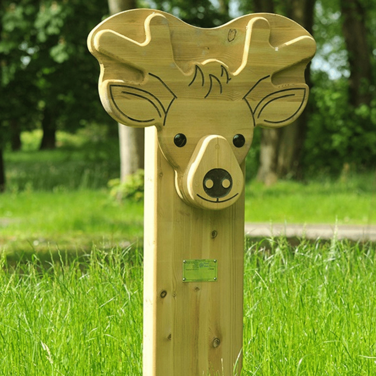 Deer Animal Face Totem | Play Sculptures | Hand Made Places
